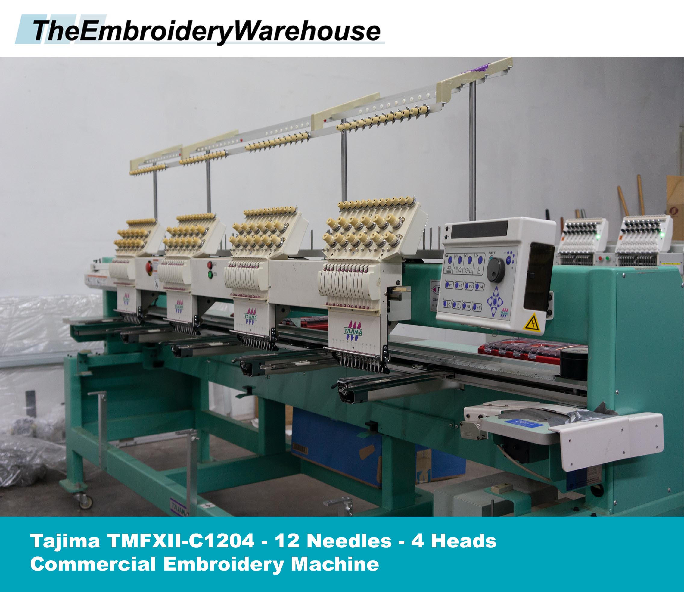 USED Tajima TMFXII-C1204 - 4 Head - 12 Needles - Commercial